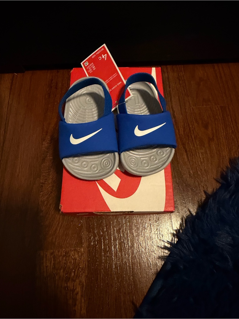 Nike Kids Blue Slide Sandals - NWT Size 4c